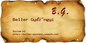 Beller Gyöngyi névjegykártya