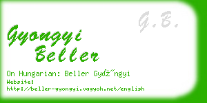 gyongyi beller business card